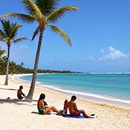 Caribbean Holidays, Haiti March Holidays, A relaxed adults-only beach resort in Haiti in March, with palm trees, turquoise sea and guests enjoying a peaceful sunny afternoon