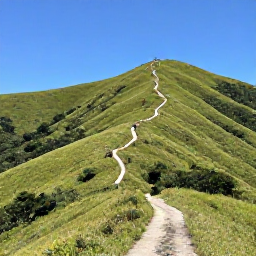 Caribbean Holidays, Haiti Nature Holidays, A peaceful Haitian mountain landscape in January, with green hills, clear blue sky and a quiet hiking trail