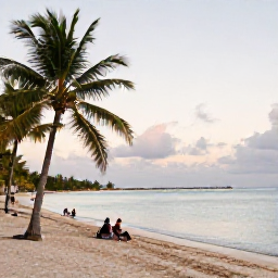 Caribbean Holidays, Haiti Nature Holidays, A quiet Haitian beach with palms, calm blue water and visitors enjoying a relaxed December afternoon