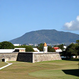Caribbean Holidays, Haiti November Holidays, Historic Citadelle Laferri&egrave;re and mountain landscape near Cap-Ha&iuml;tien, Haiti, under clear tropical skies