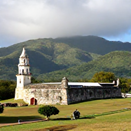 Caribbean Holidays, Haiti September Holidays, Historic Citadelle Laferri&egrave;re in northern Haiti surrounded by green mountains under a partly cloudy September sky