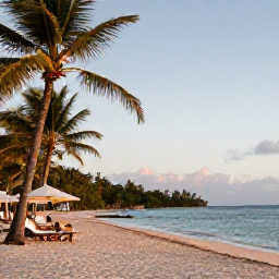 Caribbean Holidays, Haiti September Holidays, Relaxed adults-only resort beside a quiet Caribbean beach in Haiti during September, with palm trees and soft afternoon light