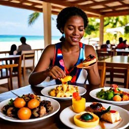 Caribbean Holidays, Haiti Spa Breaks, A friendly Haitian restaurant serving fresh seafood, tropical fruit and colourful local dishes in a relaxed setting