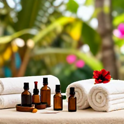 Caribbean Holidays, Haiti Spa Breaks, Open-air Haitian spa treatment beside a tropical garden, with locally inspired oils, soft towels and natural surroundings
