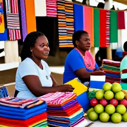 Caribbean Holidays, Haiti Tours, Haitian market filled with colourful textiles, handmade crafts, fruit and friendly local vendors, authentic documentary travel photography
