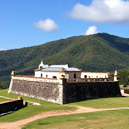 Caribbean Holidays, Haiti Tours, Historic Citadelle Laferri&egrave;re fortress high in the green mountains of northern Haiti under a bright blue sky