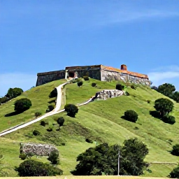 Caribbean Holidays, Haiti Tours, Historic Citadelle Laferri&egrave;re in northern Haiti on a green mountain ridge, clear sky, realistic travel photograph