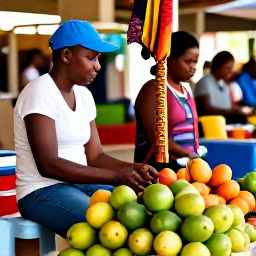 Caribbean Holidays, Haiti Tours July, Haitian market with colourful fruit, handmade crafts and friendly local traders in warm daylight