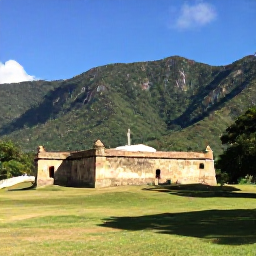 Caribbean Holidays, Haiti Tours November, Citadelle Laferri&egrave;re in northern Haiti, viewed from lush mountain slopes beneath a clear November sky