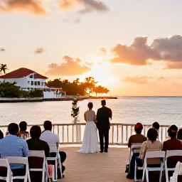 Caribbean Holidays, Haiti Weddings, Wedding guests exploring a Haitian coastal town and enjoying a sunset view over the Caribbean Sea
