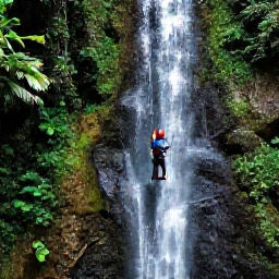 Caribbean Holidays, Jamaica Adventure, Visitors climbing Dunn's River Falls in Jamaica, surrounded by tropical greenery and sparkling cascading water
