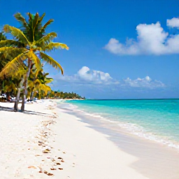 Caribbean Holidays, Jamaica All Inclusive, A bright Caribbean beach in Jamaica with turquoise water, white sand, palm trees and a relaxed holiday atmosphere
