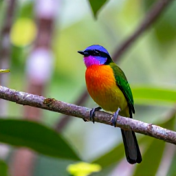 Caribbean Holidays, Jamaica Birdwatching, A colourful Jamaican bird perched on a branch in lush forest, with soft morning light and tropical foliage