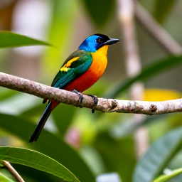 Caribbean Holidays, Jamaica Birdwatching Holidays, Colourful Jamaican birds perched among lush tropical foliage in a peaceful forest