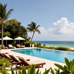 Caribbean Holidays, Jamaica Business Class, A stylish Jamaican resort overlooking the sea, with a swimming pool, comfortable loungers and tropical gardens
