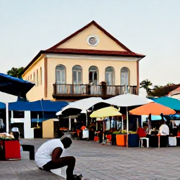Caribbean Holidays, Jamaica City Breaks, Jamaican city-break itinerary in June, showing a traveller enjoying a local market, historic building and evening waterfront dining