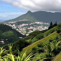 Caribbean Holidays, Jamaica City Breaks, Scenic view from the Blue Mountains towards Kingston, with lush green slopes, city rooftops and clear tropical light after rain