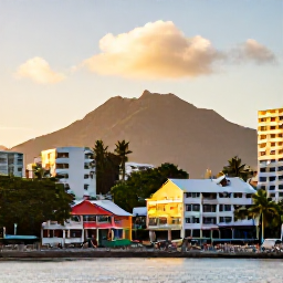 Caribbean Holidays, Jamaica City Breaks, Sunny Kingston waterfront with the Blue Mountains in the distance, lively streets and warm March light