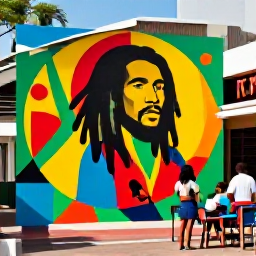 Caribbean Holidays, Jamaica City Breaks, Visitors exploring the Bob Marley Museum in Kingston, with colourful Jamaican artwork and a relaxed cultural atmosphere