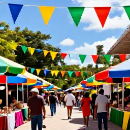 Caribbean Holidays, Jamaica December Holidays, Colourful Jamaican Christmas market and beach town with local food, music and festive decorations