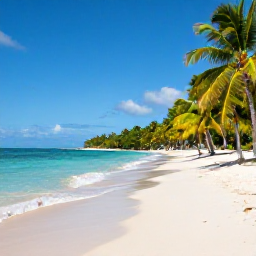Caribbean Holidays, Jamaica December Holidays, Sunny Jamaican beach in December with turquoise Caribbean water, white sand, palm trees and relaxed holiday atmosphere
