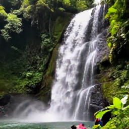 Caribbean Holidays, Jamaica Family Holidays, A family climbing the natural terraces of Dunn&rsquo;s River Falls in Jamaica, surrounded by lush green tropical vegetation and clear flowing water