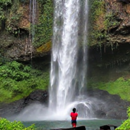 Caribbean Holidays, Jamaica Family Holidays, Family exploring Dunn's River Falls in Jamaica, climbing gently beside cascading water and lush green tropical vegetation