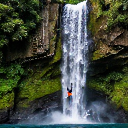Caribbean Holidays, Jamaica February Holidays, Couple exploring Dunn's River Falls in Jamaica, lush tropical greenery, clear cascading water and guided climb