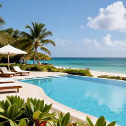 Caribbean Holidays, Jamaica February Holidays, Elegant adults-only Jamaican resort with infinity pool, loungers, tropical gardens and ocean views