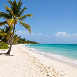 Caribbean Holidays, Jamaica Holidays April, A luxurious Jamaican beach resort in April with turquoise sea, white sand, palm trees and bright sunshine