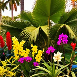 Caribbean Holidays, Jamaica in April, Colourful Jamaican botanical garden filled with palms, orchids and tropical flowers, photographed in warm April daylight