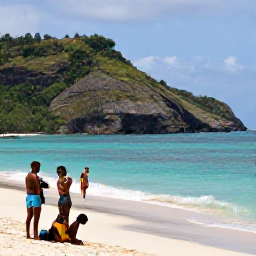 Caribbean Holidays, Jamaica in July, Travellers enjoying a Jamaican beach and cultural excursion in July, with turquoise sea, lush hills and a warm relaxed atmosphere