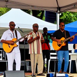 Caribbean Holidays, Jamaica in March, Jamaican musicians performing reggae and traditional music at an outdoor March cultural event, with a cheerful local audience