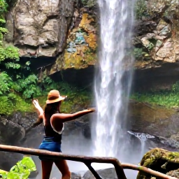 Caribbean Holidays, Jamaica in May, Traveller visiting Dunn's River Falls in Jamaica, climbing natural limestone terraces surrounded by lush tropical forest
