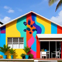 Caribbean Holidays, Jamaica Instagram Hotspots, Colourful street art, tropical plants and relaxed caf&eacute;s in Kingston, Jamaica, with a creative local atmosphere