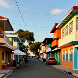 Caribbean Holidays, Jamaica Instagram Hotspots, Colourful streets, painted buildings and local market life in Kingston, Jamaica during warm afternoon light