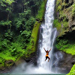 Caribbean Holidays, Jamaica Instagram Hotspots, Dunn's River Falls in Jamaica with visitors climbing through bright green tropical forest and flowing water