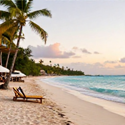 Caribbean Holidays, Jamaica Instagram Hotspots, Golden-hour view of Seven Mile Beach in Negril, Jamaica, with turquoise water, palm trees and a relaxed beach atmosphere