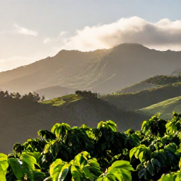Caribbean Holidays, Jamaica Instagram Hotspots, Misty mountain view from the Blue Mountains of Jamaica, with coffee plants, green valleys and soft morning light
