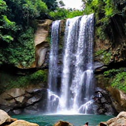 Caribbean Holidays, Jamaica Instagram Spots, Dunn&rsquo;s River Falls in Jamaica, with visitors climbing over flowing limestone rocks through lush tropical forest