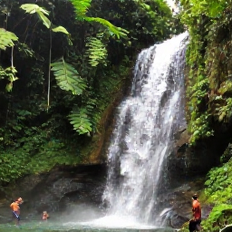 Caribbean Holidays, Jamaica January Holidays, Dunn's River Falls in Jamaica with visitors climbing the cascading water through lush green tropical forest