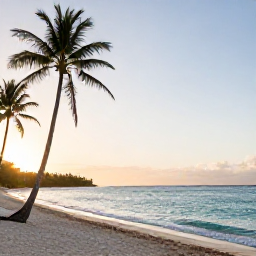 Caribbean Holidays, Jamaica January Holidays, Golden Jamaican beach at sunrise in January, calm turquoise sea, palm trees and a relaxed holiday atmosphere
