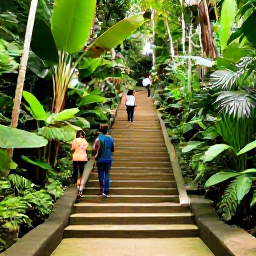 Caribbean Holidays, Jamaica January Tours, Visitors exploring the Dunn's River Falls in Jamaica, climbing natural steps through lush tropical forest