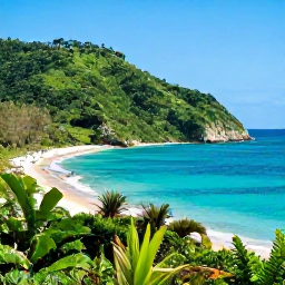 Caribbean Holidays, Jamaica Multi-Country, A colourful Jamaican coastline in June, with turquoise sea, lush green hills and a relaxed beach atmosphere