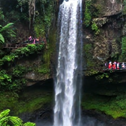 Caribbean Holidays, Jamaica Multi-Country, Dunn's River Falls in Jamaica with visitors climbing the waterfall through lush tropical forest