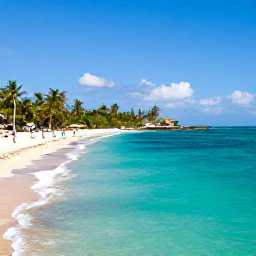 Caribbean Holidays, Jamaica Multi-Country, Island-hopping holiday scene with a Caribbean ferry, tropical coastlines and travellers enjoying December sunshine