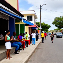 Caribbean Holidays, Jamaica Multi-Country, Kingston Jamaica street scene with colourful culture, live music and local food