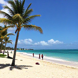 Caribbean Holidays, Jamaica Multi-Country, Sunny Jamaican beach with palm trees, turquoise sea and travellers enjoying a December holiday