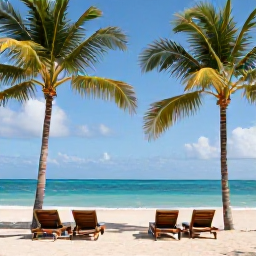 Caribbean Holidays, Jamaica November, A relaxed adults-only Jamaican beach resort in November, with palm trees, sun loungers and calm turquoise sea