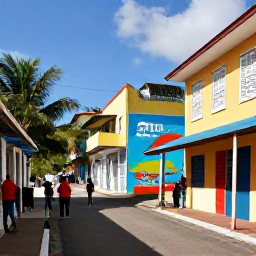 Caribbean Holidays, Jamaica November Breaks, Travellers exploring the colourful streets and waterfront of Kingston, Jamaica, with murals, local shops and tropical sunlight